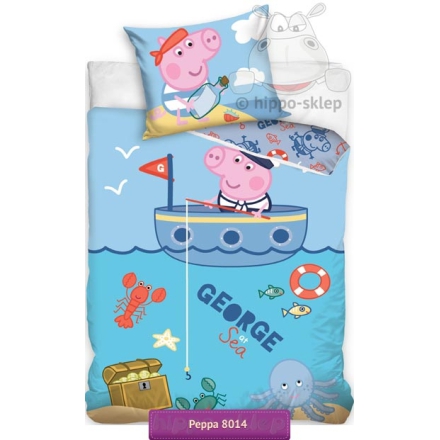 Baby bed set George Pig on the boat 100x135 
