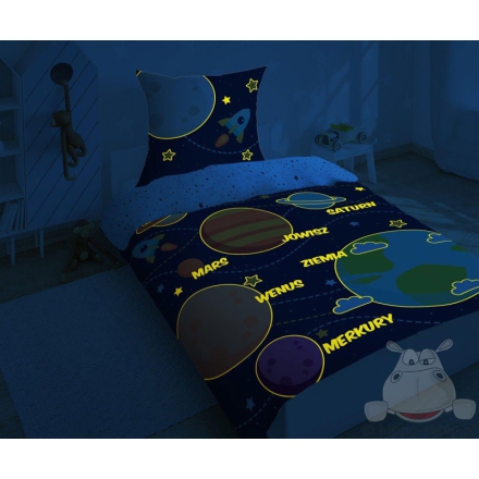 Planet bedding 3038_A - yellow elements glowing in the dark