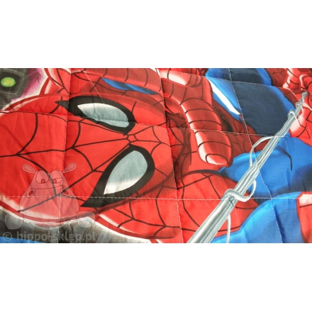 Quilted kids bedspread with Spider-man