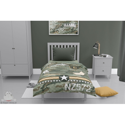 US Army camo green bedspread for boys