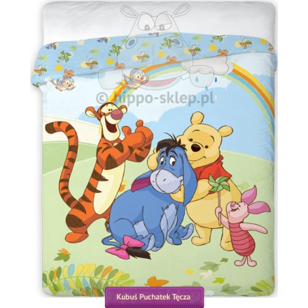 Winnie The Pooh kids quilted bedspread 160x200 green