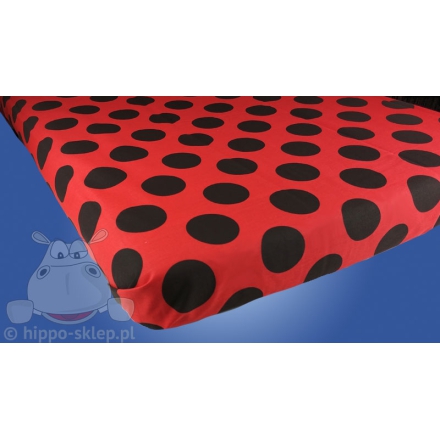 Kids flat sheet Miraculous Ladybug 140x200, red