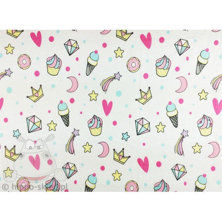 Cotton kids theme flat sheet for girls with small design