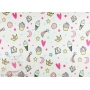 Cotton kids theme flat sheet for girls with small design