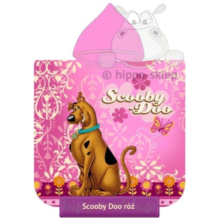 Pink Scooby Doo hooded towel 60x120, for girls