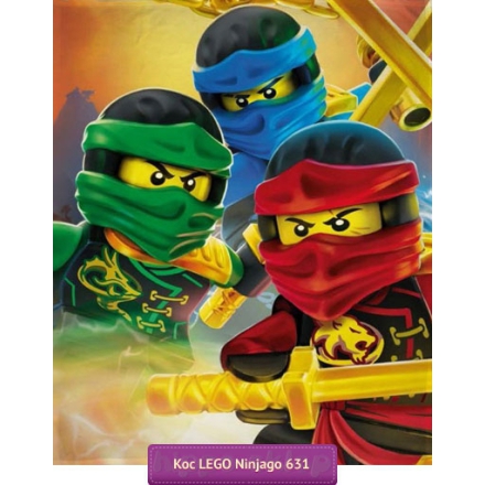 Lego Ninjago kids fleece blanket 100x150, multicolor