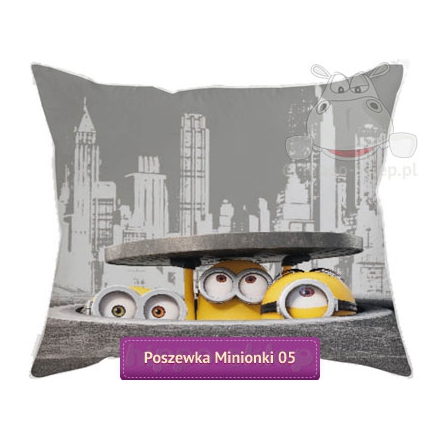 Pillowcase with Minions - gray