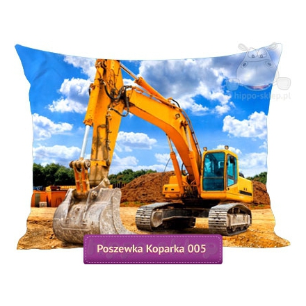 Large pillowcase with excavator 70x80 cm