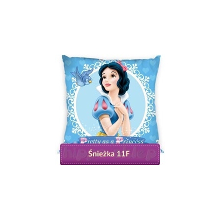 Snow White Princess small square pillowcase 40x40, blue