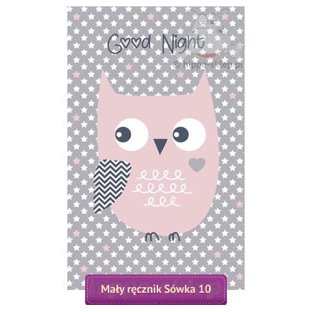 Small hand towel with Owl 30x50 cm