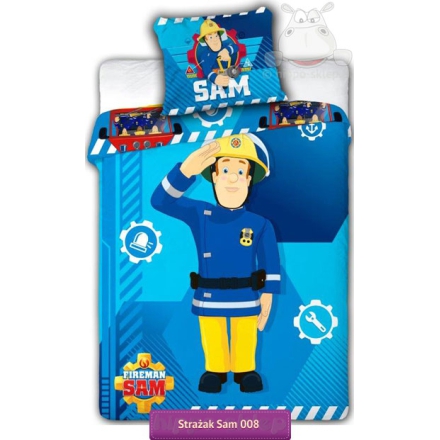 Baby Bedding With Fireman Sam In Blue 100x135 Or 90x120