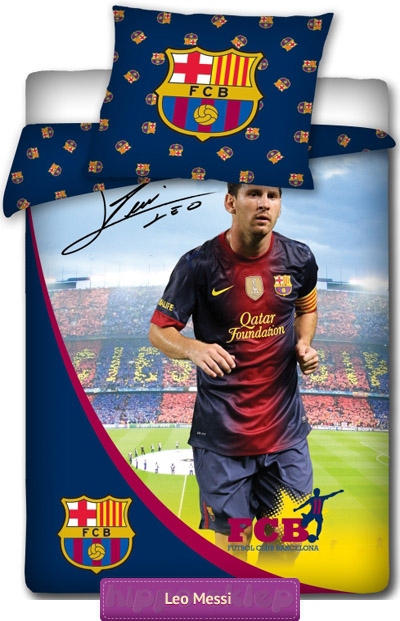 Official Leo Messi Bedding Fc Barcelona In Club Color And Sign
