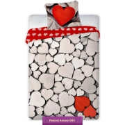 Bedding with hearts
