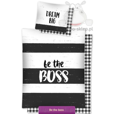 Bedding be the boss black and white
