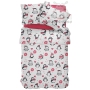 Bedding set with hearts and penguins 140x200 + 2x 70x80