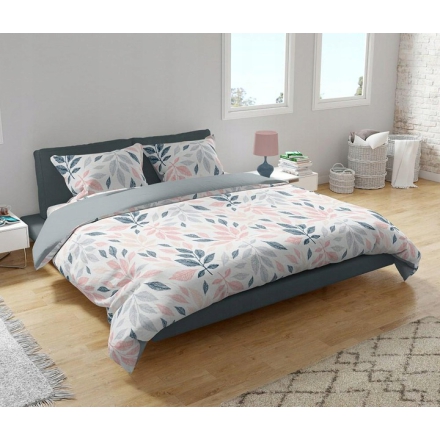 Fashion collection bed linen with leaves design 200x200 cm 