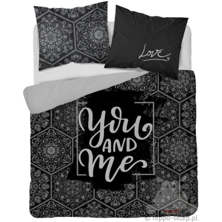Black bedding You and Me 150x200 or 160x200