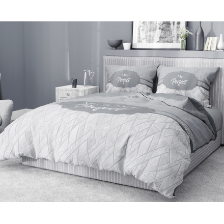 Bedding set Mr & Mrs perfect 3128A 200x220 cm