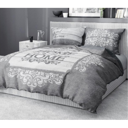 Home sweet home gray bed linen 200x220 