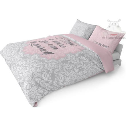 Classic Holland bedding set 180x200 pink-gray