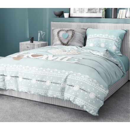 Mint home bedding with heart 200x200 or 200x220