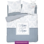 Large adult beds set Home sweet Home with double pillowcase