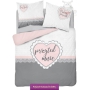 Hug me gray-pink bedding 150x200 cm