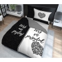 Funny bedding with inscriptions 200x200 + 2x 50x60 cm