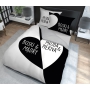 Black & white bed linen young and beautiful, divine and wise