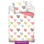 Cotton bedding with colored hearts NL-181401