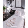 King & Queen funny bedding with inscriptions 200x200 + 2x 50x60 cm