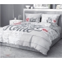 Dutch double bed linen with inscriptions 200x200 or 220x200, gray