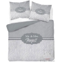 Mr & Mrs perfect gray bedding 160x200 cm