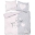 Pink gray bedding You and Me with hearts