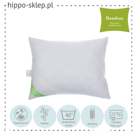 Medium bamboo pillow 50x60 cm (Ikea size), Poldaun