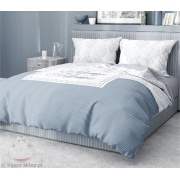 Fashionable cotton bedding Sweet Home 3181 150x200 gray-light blue