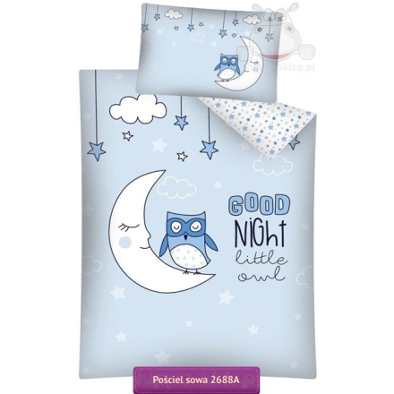 Baby bedding set with sleeping owl 2688 A