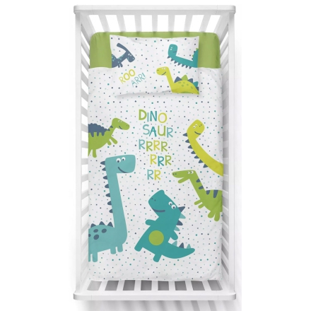 Baby bedding set with dinosaurs for boys cot beds  90x120