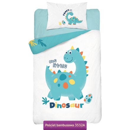 Bamboo bedding with small dinosaurs 90x120