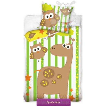 Baby bed set with Giraffe owl & birds, Carbotex