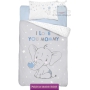 Mayamoo baby bed linen with elephant 90x120 + 40x60