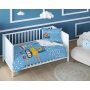 Baby bedding with a motif of animals on the construction site, 90x120