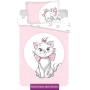 Baby bed linen with Marie Cat kitten 100x135, pink