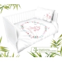 White bamboo bedding with a unicorn 90x120 cm