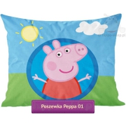 Large pillowcase with Peppa Pig 70x80, 50x80 or 50x60 cm, green-blue