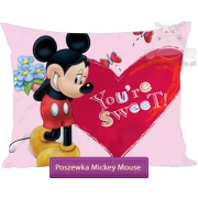 Mickey Mouse large pillowcase 70x80. pale pink