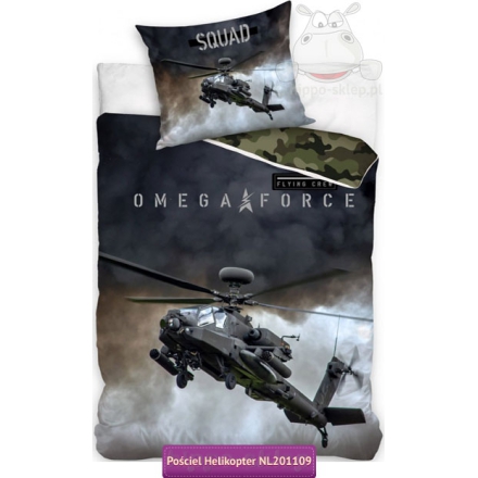 Bedding with Apache military helicopter 140x200, 150x200, 135x200