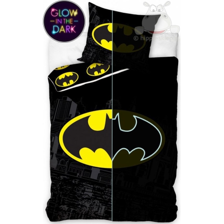 Batman bed linen with glowing logo 135x200, 160x200