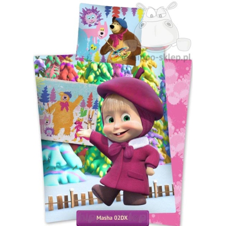 Kids bedding with Masha and The Bear 02 winter
