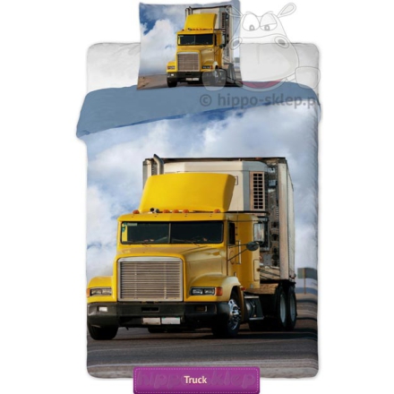 Bedding with yellow american style truck